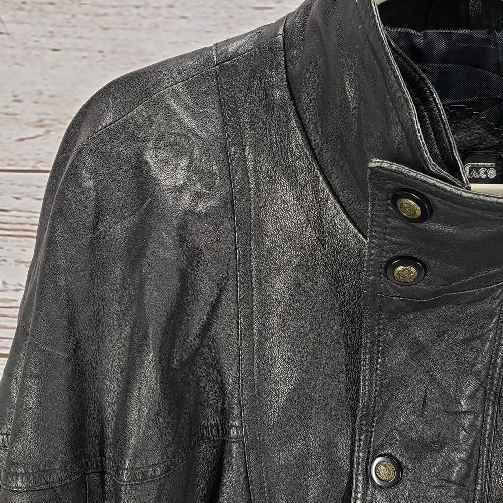 Monaco Leather Italy Men's Snap/Full Zip Lambskin Leather Jacket Size XL - Picture 16 of 16